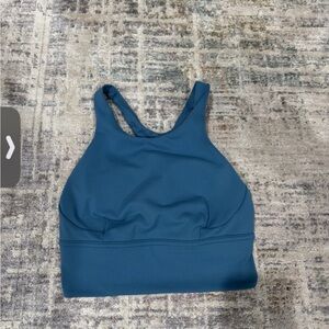 Lululemon Teal Wonder Under Longline Sports Bra size 4
